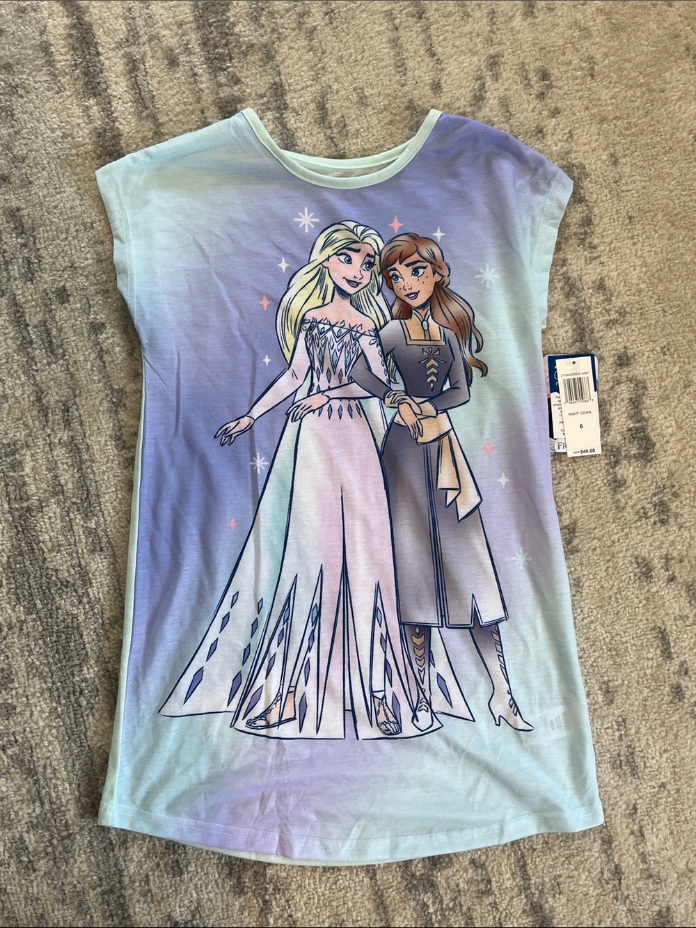 Frozen Nightgown - Pastel Purple & Mint